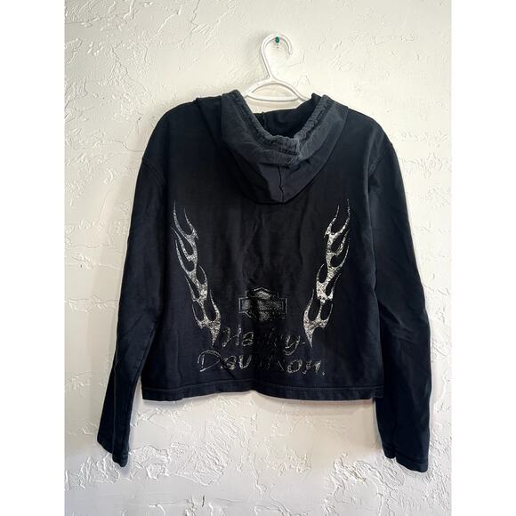 Harley davidson Tomahawk‎ operations full zip sweatshirt womens large biker moto - Picture 5 of 7